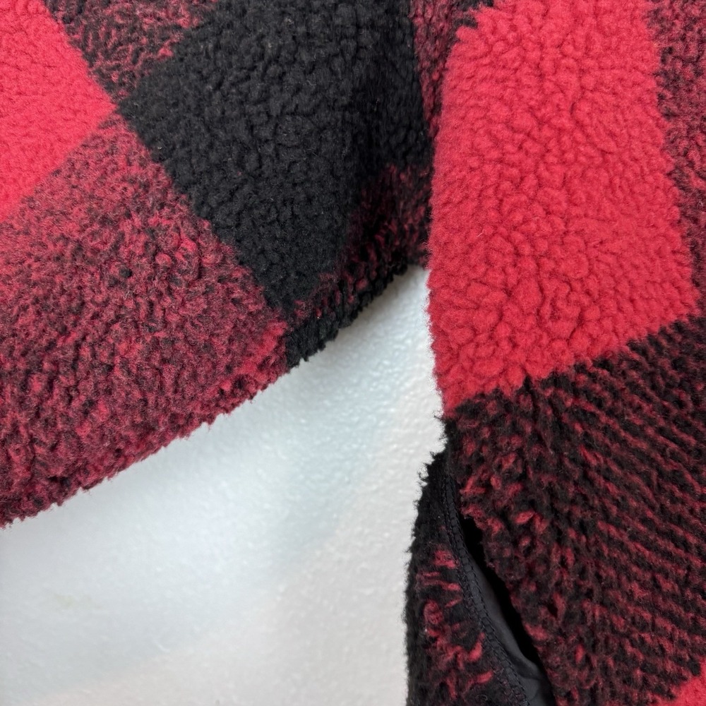 American Eagle Buffalo Plaid‎ Jacket Women's XS Popover Sweater Winter Christmas - Picture 5 of 12